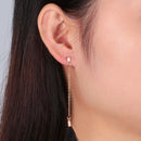 Women Trendy Mixed Black Tassel Ear stud Long Dangle Drop Alloy Earring Sets