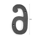 Metal Digital Number Cast Iron House Sign Doorplate DIY Cafe Wall Decor (6)