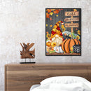 DIY Pumpkin Gnome Mosaic Full Round Diamond Drawing Handmade Rhinestone Craft