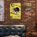 Retro Rectangular Talented Cat Metal Painting for Pub Tin Wall Sign (3)