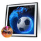 30x30cm 5D DIY Full Round Drill Diamond Painting Football Blue for Home Decor