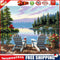 Paint By Numbers Kit DIY Early Morning By Sea Colouring Oil Picture Craft