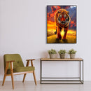 Painting By Numbers DIY Kit Tiger Hand Painted Canvas Oil Wall Art Picture Craft
