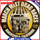 March Races Round Retro Metal Plate Tin Sign Plate Poster for Bar Club Cafe