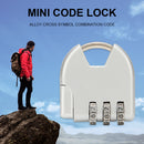 Mini 3-Digit Code Luggage Password Padlock Drawer Anti-Theft Lock (White) Newly