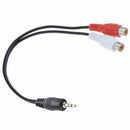 Stereo Male Jack To 2 RCA Female Plug Adapter Headphone N5J4 Cord 3.5mm W2T7