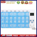 Electronic Medicine Storage Timer Tablet Container Weekly 28-Grid Pill Disp