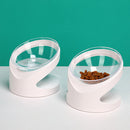 Non-Slip Dog Bowl with Stand Cat Water Bowl 15 Degree Neck Protection