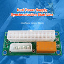 24 Pin to 4 Pin Power Supply Dual Cable Synchronous Starter Extender Card
