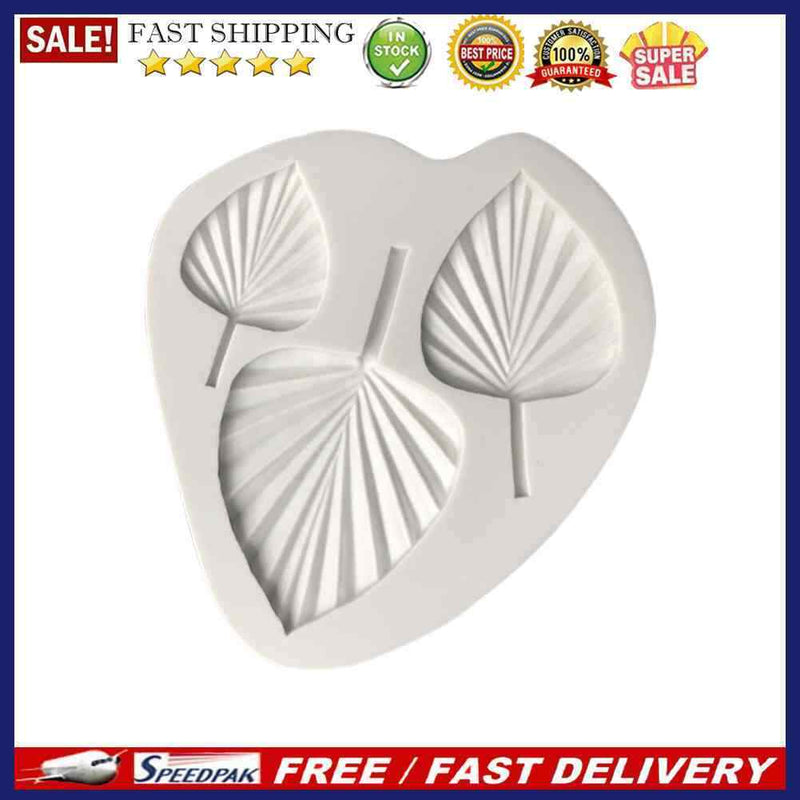 Palm Leaf Silicone Molds Sugarcraft Making Fondant Cupcake Decorating Tools