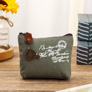Canvas Cute Classic Clutch Bag Mini Coin Pouch Mini Wallet Key Bag Coin Purse