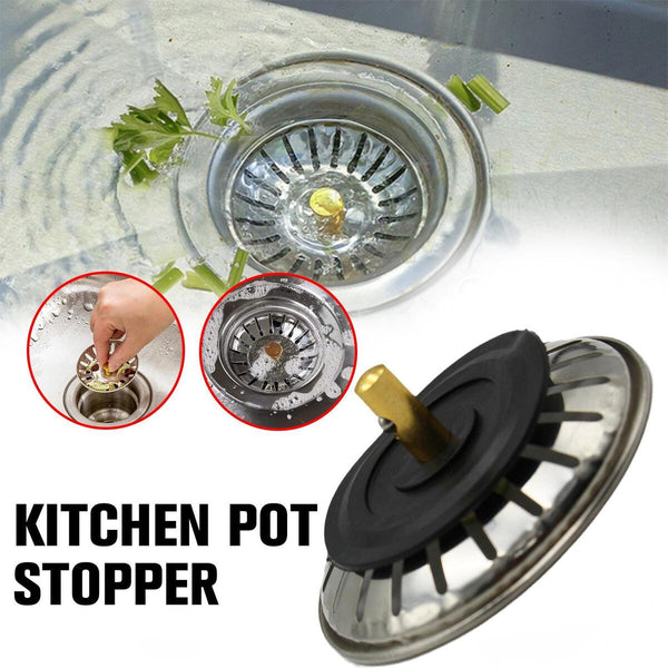 For Kitchen Sink Plug Strainer Drainer Steel Replacement Waste G4K3
