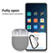 For Redmi AirDots 3 Pro Silicone Protective Case Cover with Keychain (Grey)