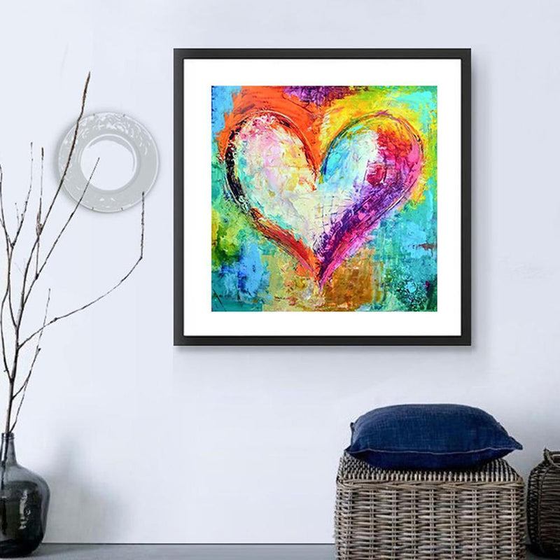Seawang 5D DIY Full Drill Diamond Paintings Heart Cross Stitch Embroidery Mosaic Set C