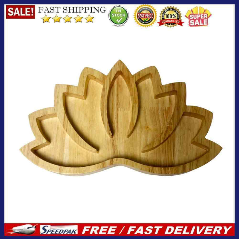 Crystal Display Holder Lotus Shaped Healing Stones Tray Home Desktop Organi