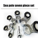 7 Size Heavy Duty Fishing Rod Tip Repair Kit with Rubber Rod Guide Accessories