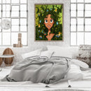 Hand Painted Oil Paint By Numbers Girl Birds Digital Drawing On Canvas Home Art