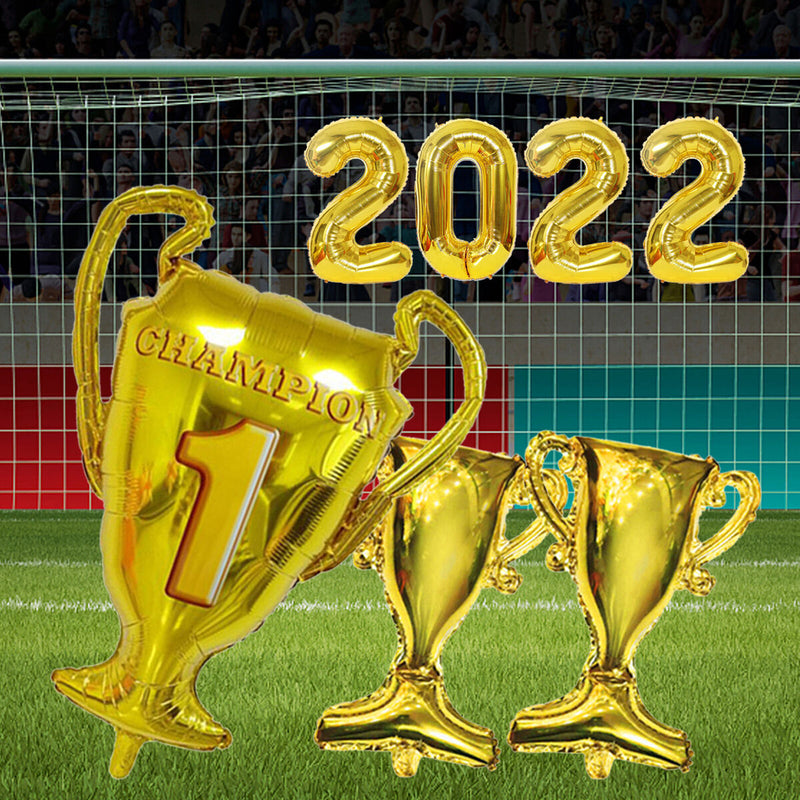 Soccer Party Balloons 12pcs 2022 Trophy & Soccer Balloons Party Supplies Newly