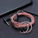 Upgrade Single Crystal Copper Earphone Cable 0.78mm 2Pin Plug Wire (Copper)