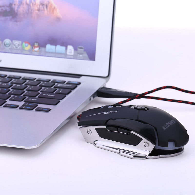 ALLOYSEED K1015 Wired USB Gaming Mouse 7 Buttons Black