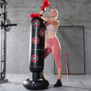 Inflatable Boxing Bag Train Punching Stand Fitness Equipment (Black 1.6m) Newly