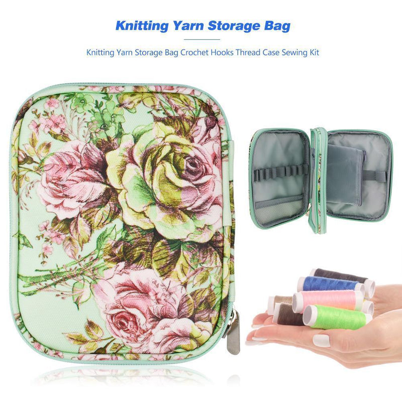 Nylon Yarn Storage Bag Crochet Thread Storage Case Sewing Kit Travel Organi