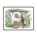 Partial Embroidery Scene 2-Strand 14CT Printed Fabric Cross Stitch Needlework