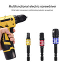 3pcs Drill Socket Adapter Converter Hex Shank to Square Socket Drill Bits