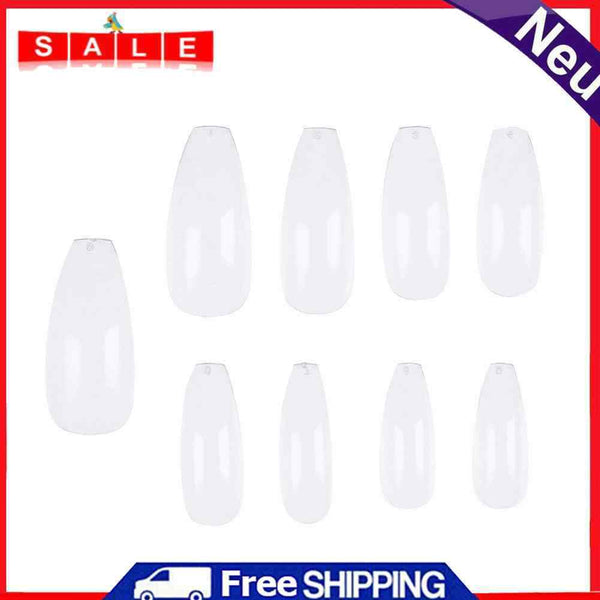 Artificial Fingernails, Square, Transparent, 500-Piece