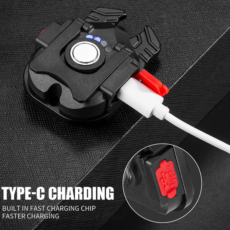 Mini LED Flashlight Work Light Portable Outdoor Strong USB Charge Keychains Lamp