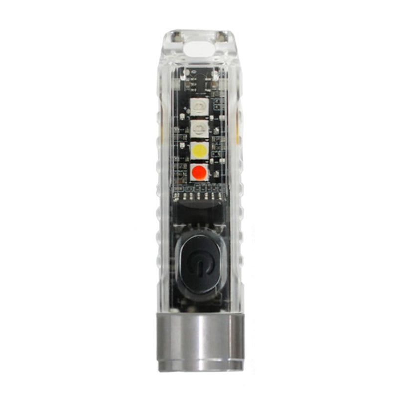Keychain LED Flashlight Mini Pocket Torch for EDC Emergency (Fluorescent)