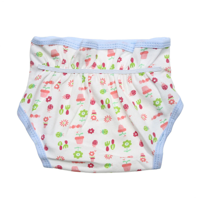 Baby Infants Breathable Soft Cotton Diaper Pants Reusable Nappy(Pot Flower)