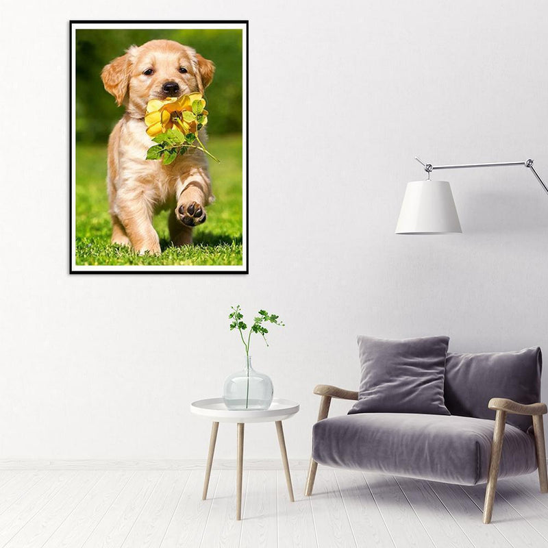 5D DIY Full Drill Diamond Painting Dog Embroidery Mosaic Craft Kits Home Decor