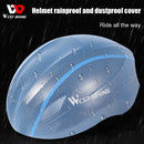 MTB Bicycle Helmet Cover Waterproof Portable Helmet Reflective Cover (Blue)