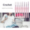 8pcs/set Plastic Handle Knitting Needles Crochet Hooks for Weaving Sewing Braid