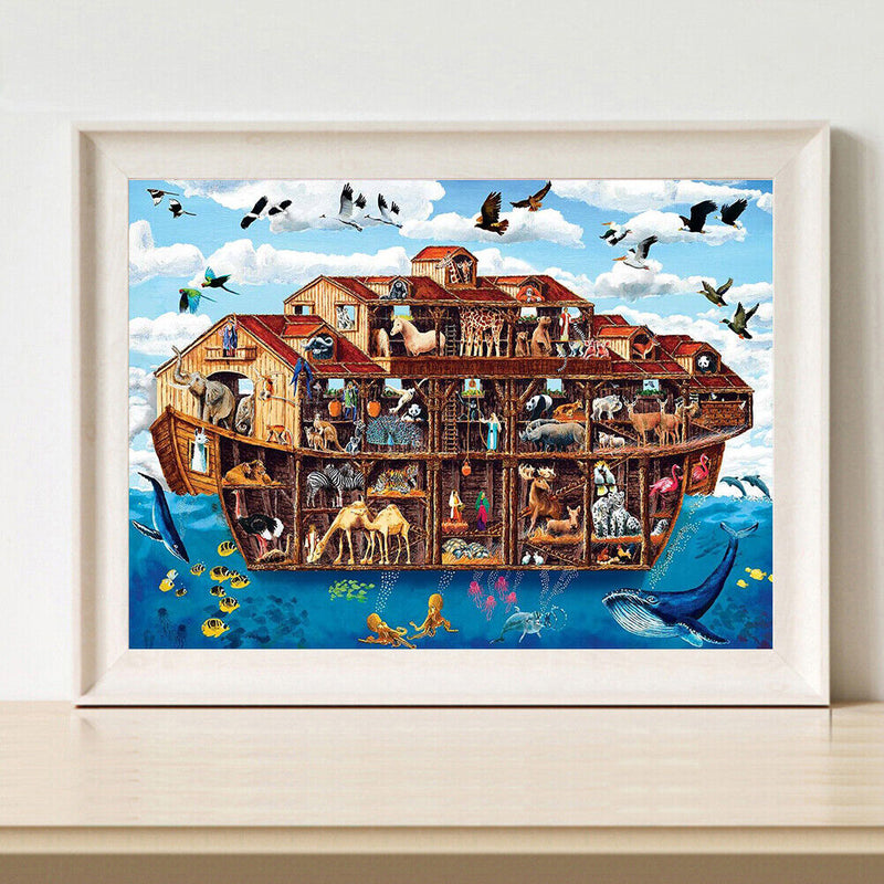 Animals 11CT Stamped DIY Embroidery Full Cross Stitch Handmade Wall Art Craft