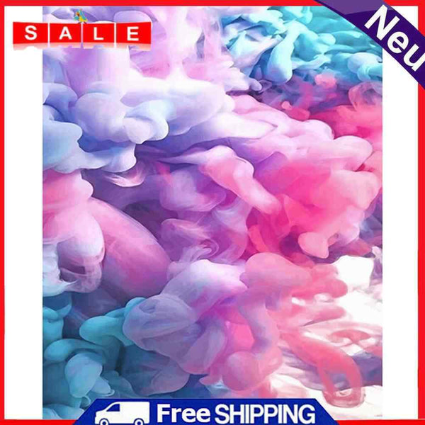 DIY Coloring Picture Illusive Smoke Oil Painting By Number Acrylic Paints Set