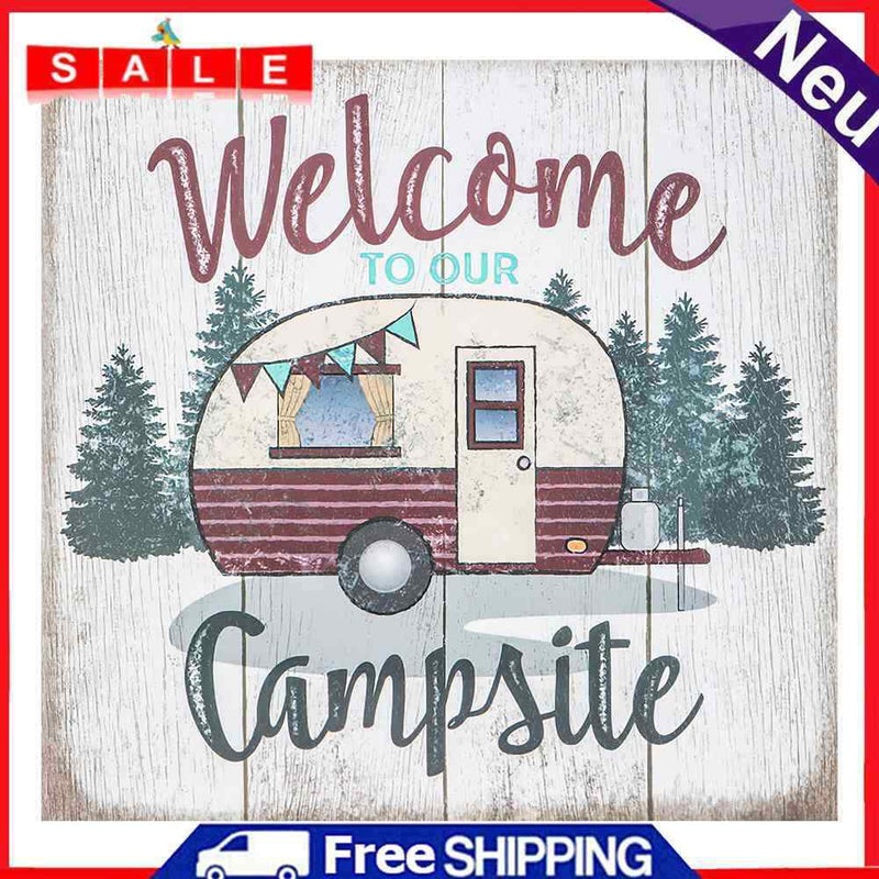 5D Full Round Drill Diamond Painting Kit Outdoor Camping Art Decor for Adults