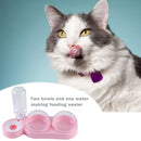 Pet Bowls Dog Food Water Feeder Pet Drinking Dish Cat Automatic Feeder Supplies