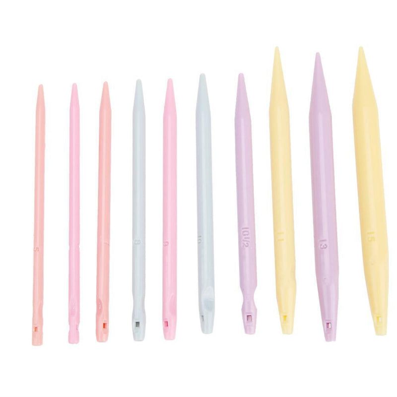 10 Pairs Plastic Change Head Circular Knitting Needle Ring Set DIY Woven Tools