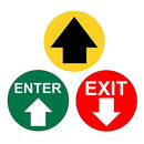 3pcs Floor Stickers ENTER EXIT Arrow Graphics Anti Slip Warning Decals 11inch