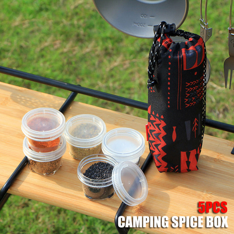 Portable Condiment Spliced Bottles - Outdoor Seasoning Bowl Easily Identity