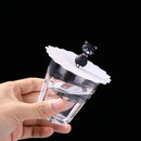 Transparent Cherry Heat-resistant Reuse Silicone Cup Cover Dustproof (Cat)