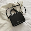 Women Mini Square Bag Top-handle Handbags PU Leather Shoulder Messenger Totes