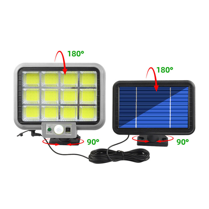 Smart Sensor LED COB Lamp Waterproof Solar Charged for Outdoor Night Lighti