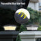 6LED Solar Fence Light Waterproof Square Stigma Lamp for Garden Decoration Newly