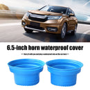 2pcs 6.5in Waterproof Car Speaker Covers Soft Silicone Horn Spacer (Blue) Newly