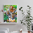 5D Diamond Painting Kit DIY Tiger Full Round Drill Home Decoration