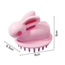 Silicone Head Scalp Massage Brush Shampoo Hair Washing Bath Comb (Pink)