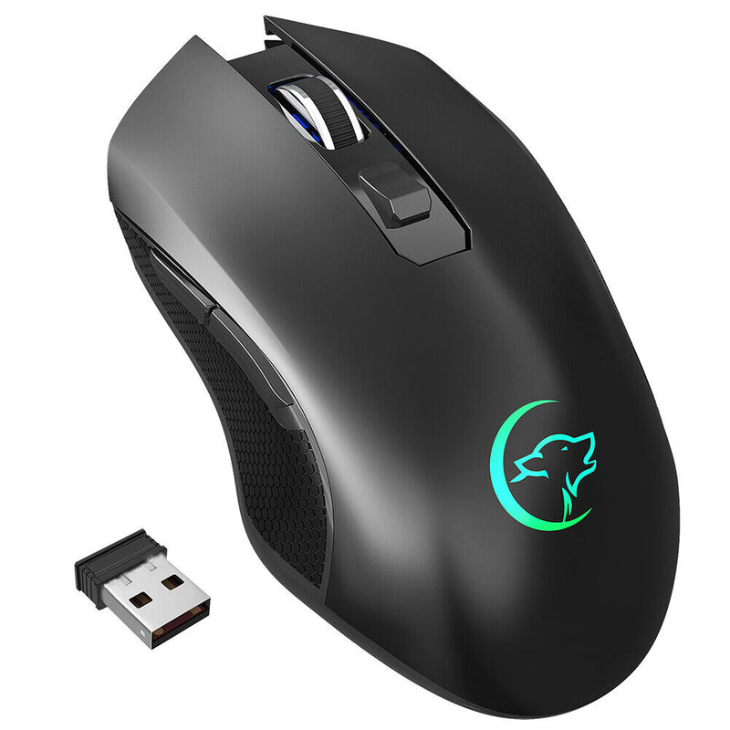 2.4Ghz Wireless Mouse 2400DPI 7-Color Computer Optical Mice + USB for Laptop PC